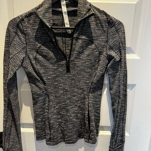 Lululemon Athletica Black and Gray Long Sleeve Top